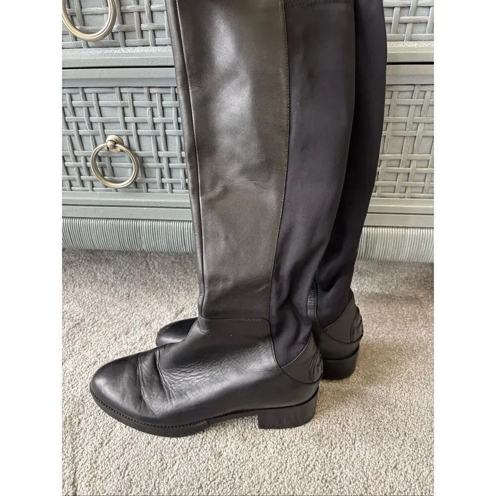 Tory Burch Caitlin Stretch Boots Sz 8.5 Black, $495